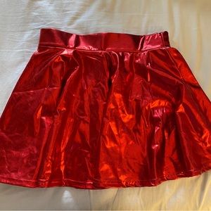amazon metallic red skater skirt